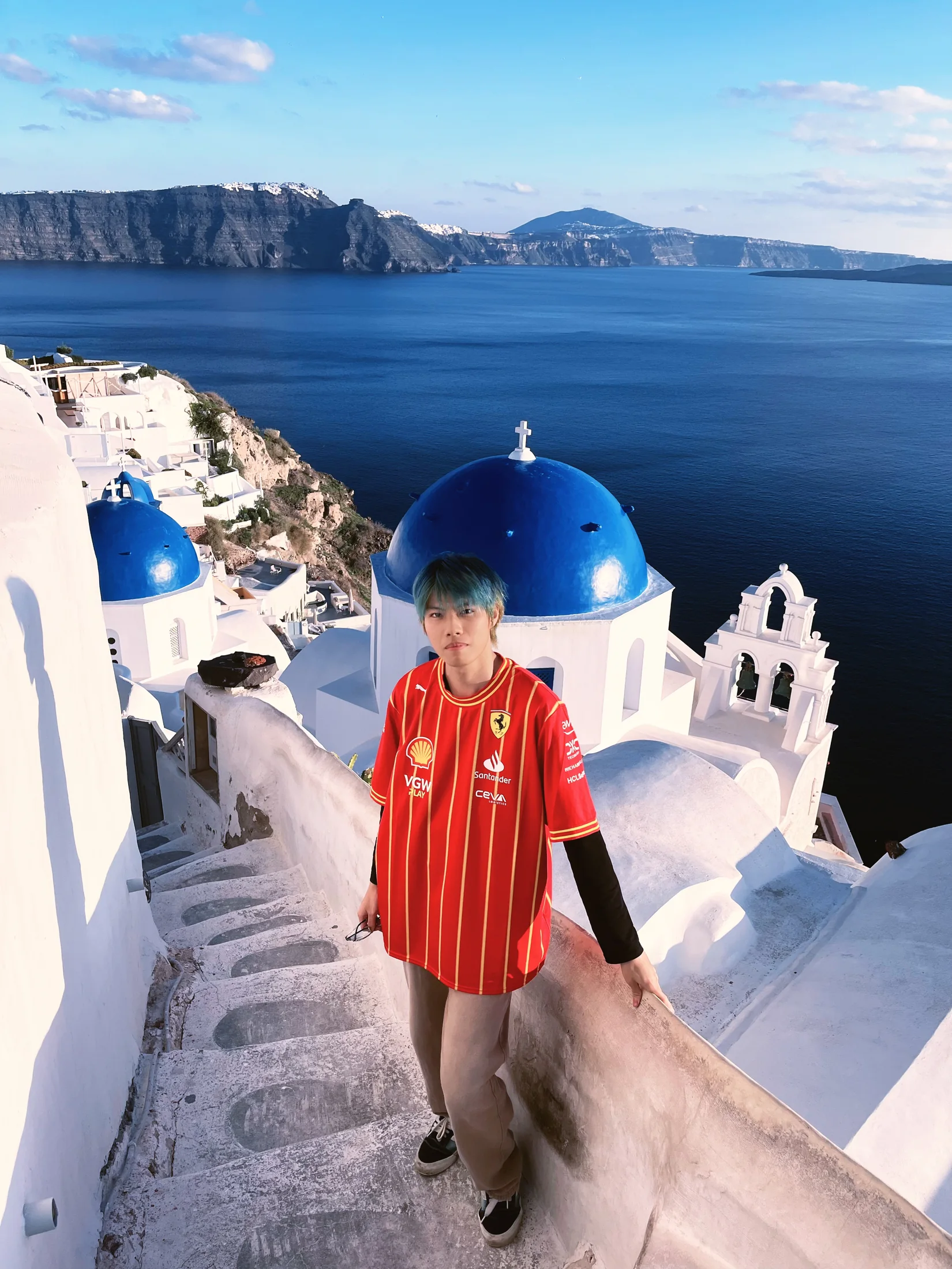 圣托里尼旅行中的个人照片